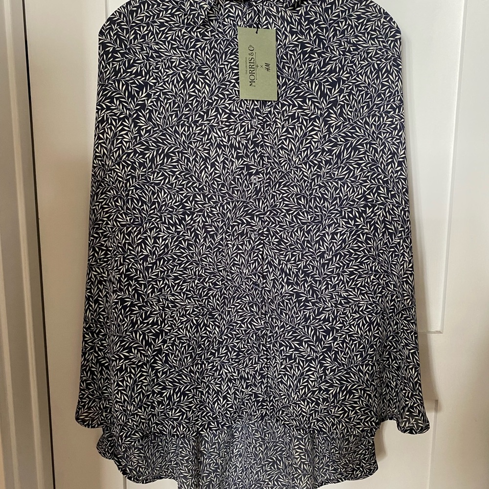 H & M William Morris Willow pattern tunic, Size 18, New with Tags